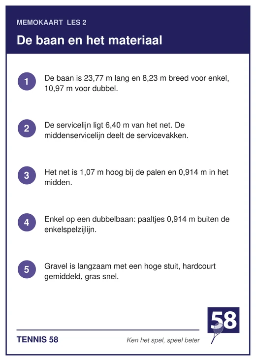 Memokaart van les 2